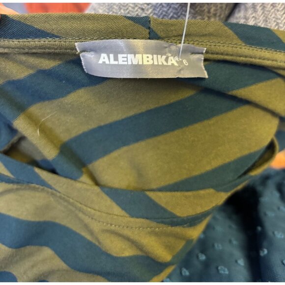 Alembika Striped Long Sleeve Tunic Top With Pocket - Picture 6 of 6